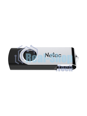 Флешка USB Netac U505 (NT03U505N-016G-20BK), 16Gb, USB 2.0, R/W 70/30, черный/серебристый