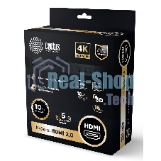 Кабель аудио-видео Cactus CS-HDMI.2-5 HDMI (m)/HDMI (m) 5м. позолоченные контакты черный