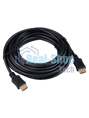 Кабель HDMI Cablexpert CC-HDMI4L-5M, 19M/19M, v2.0, Light, позол.контакты, экран, 5м, черный, пакет
