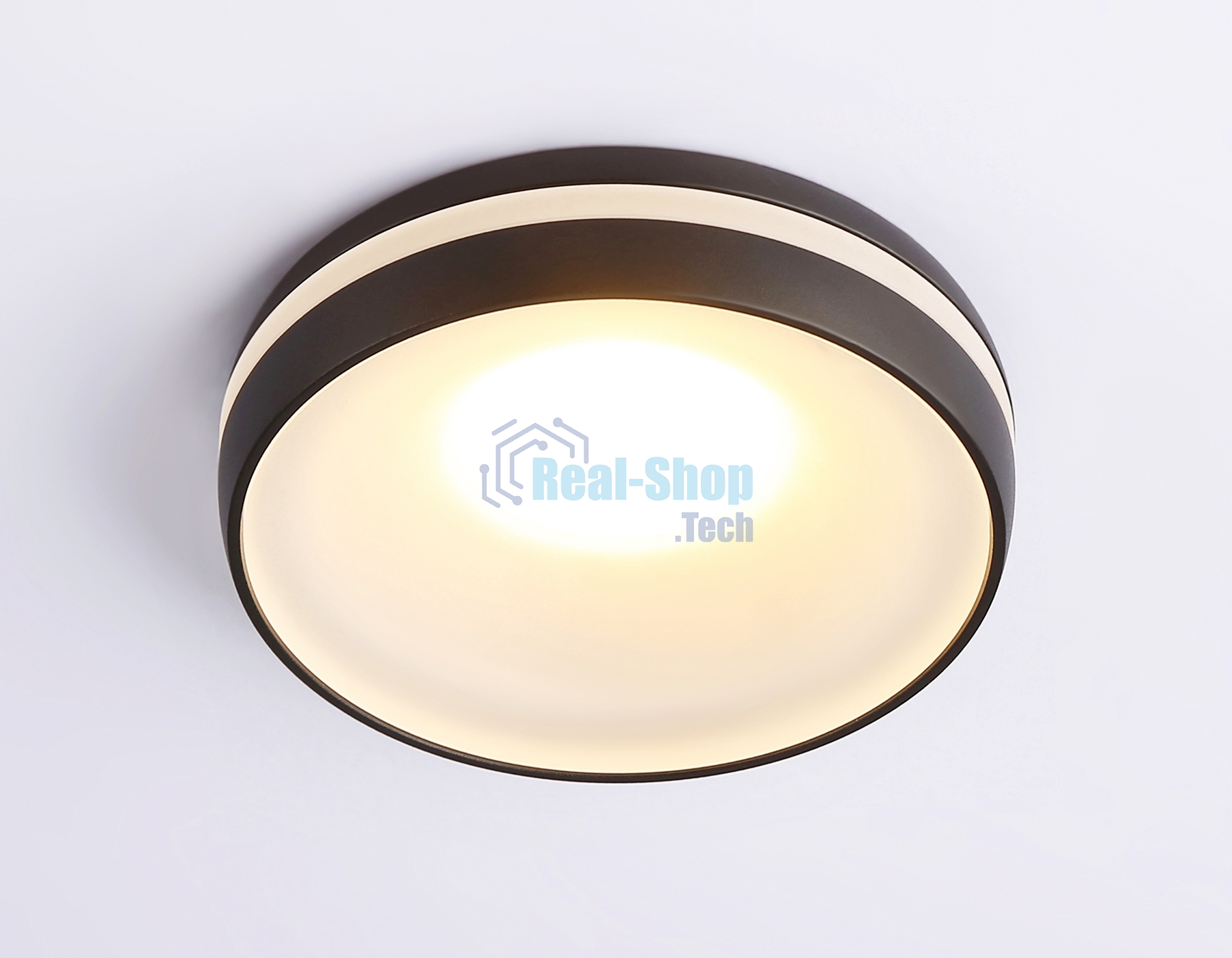 Светильник Ambrella light TN3322 SBK/FR черный песок/белый матовый GU5.3 D95*40