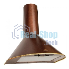 Вытяжка каминная Elikor Эпсилон 60П-430-П3Л медный антик/золотистый, 60 см, 430 куб. м/ч, 54 дБ