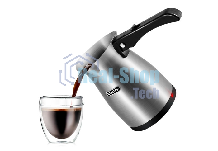 Электрическая турка Centek CT-1099 SS серебристый, исп. кофе - молотый, 0.5 л, 480 Вт