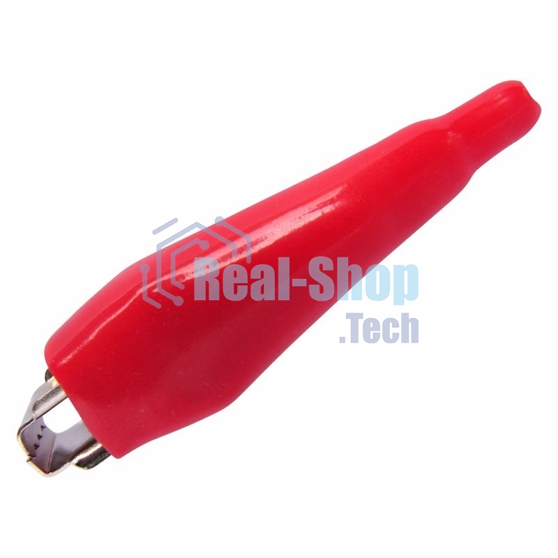 Зажим крокодил в изоляторе Rexant, длина 56 мм, ток 5A, 2 шт.