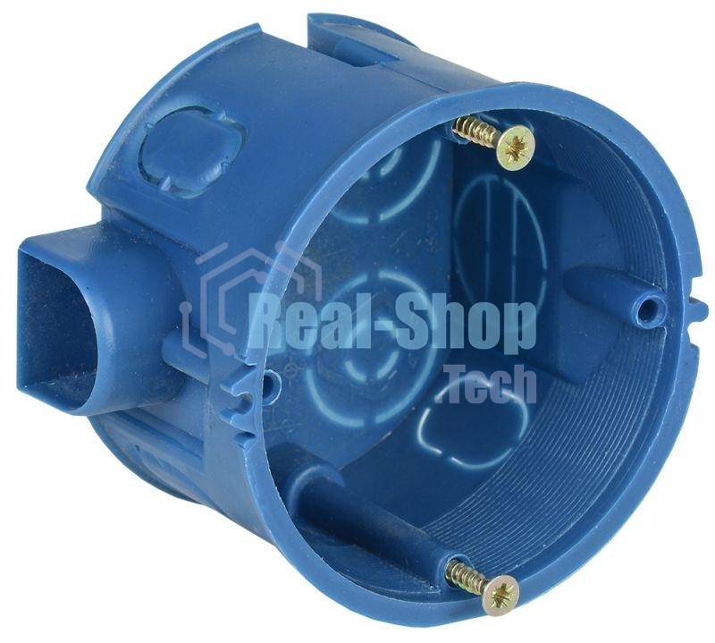 Коробка установочная С3 d68x45 для твердых стен (с саморезами и стык. узлами) IEK UKT10-068-045-000-A-S-UO