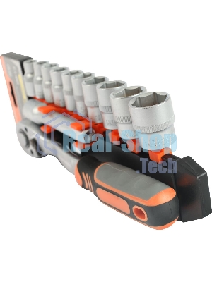 Набор торцовых головок PATRIOT SSR-1/2, CrV сталь, трещотка, удлинитель, 12 предм.Тороцовые головки 10 шт: 10,11,12,13,14,15,17,19,22,24мм удлинитель 125мм 1шт трещотка 72 зуба 1 шт