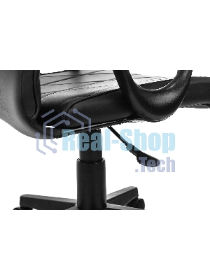 Кресло Бюрократ CH-327 черный, экокожа, 120 кг, механизм качания