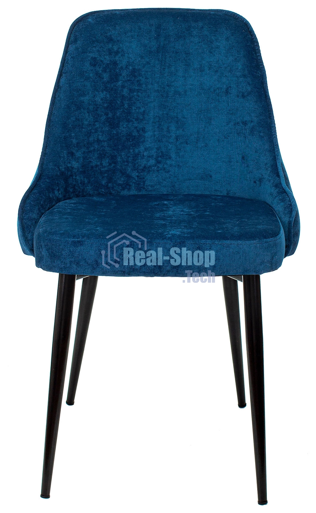 Стул для кухни Бюрократ KF-5_2 Velvet 29 комплект 2 шт, темно-синий, металл черный на ножках