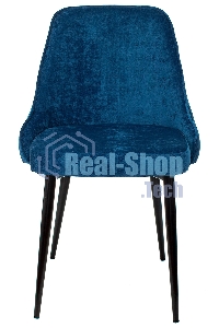 Стул для кухни Бюрократ KF-5_2 Velvet 29 комплект 2 шт, темно-синий, металл черный на ножках