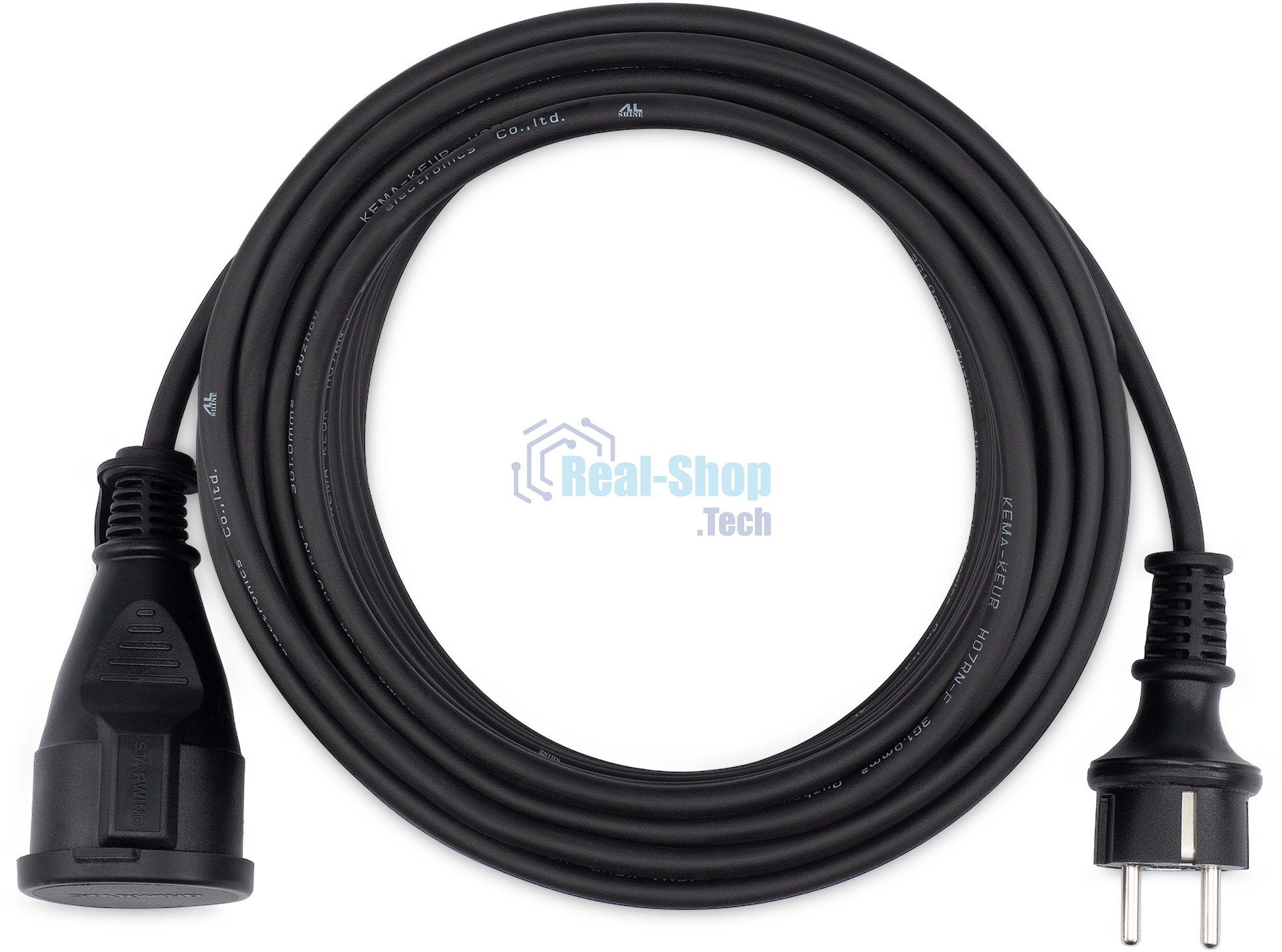 Удлинитель силовой Starwind ST-PS1.20/FRB-16 3x1.0 кв.мм 1 розет. 20 м КГ 16A без катушки черный