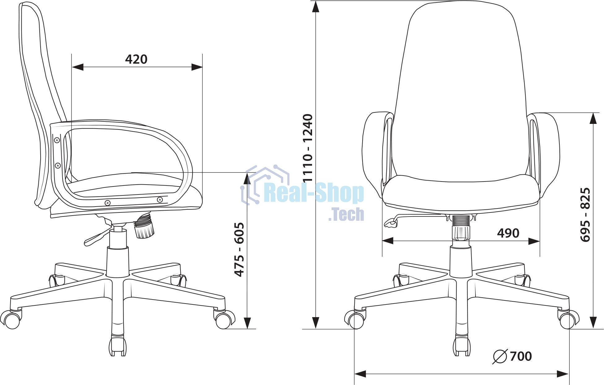Кресло руководителя Бюрократ CH-808AXSN/#B черный 3C11