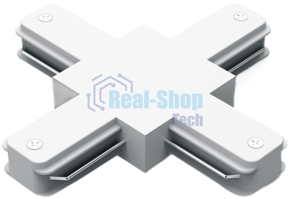 Коннектор для трековых шинопроводов Gauss (+) белый