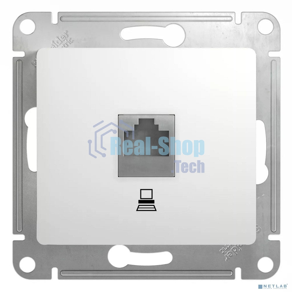 Механизм розетки SCHNEIDER ELECTRIC GSL000181K Glossaкомп. 1-м rj45 белый