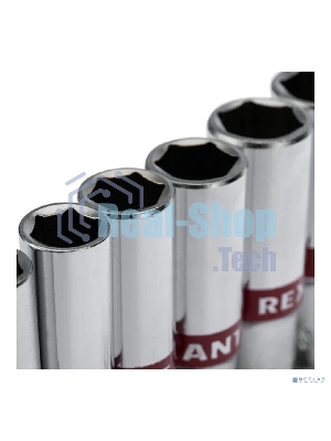 Набор удлиненных торцевых головок Rexant 1/4, шестигранные, CrV, 10 шт., 4-13 мм