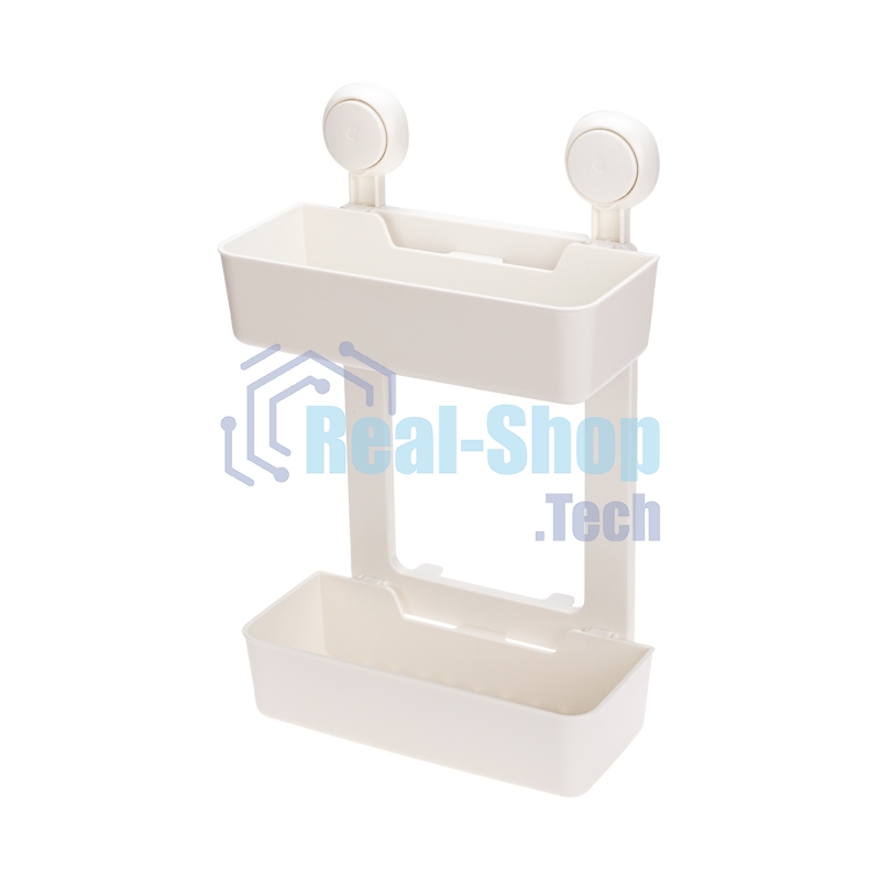 Полка двухъярусная настенная HALSA HLS-F-110W на вакуумной присоске