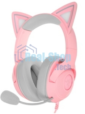 Гарнитура Razer Kraken Kitty V2 Quartz розовый, проводная, USB, подсветка