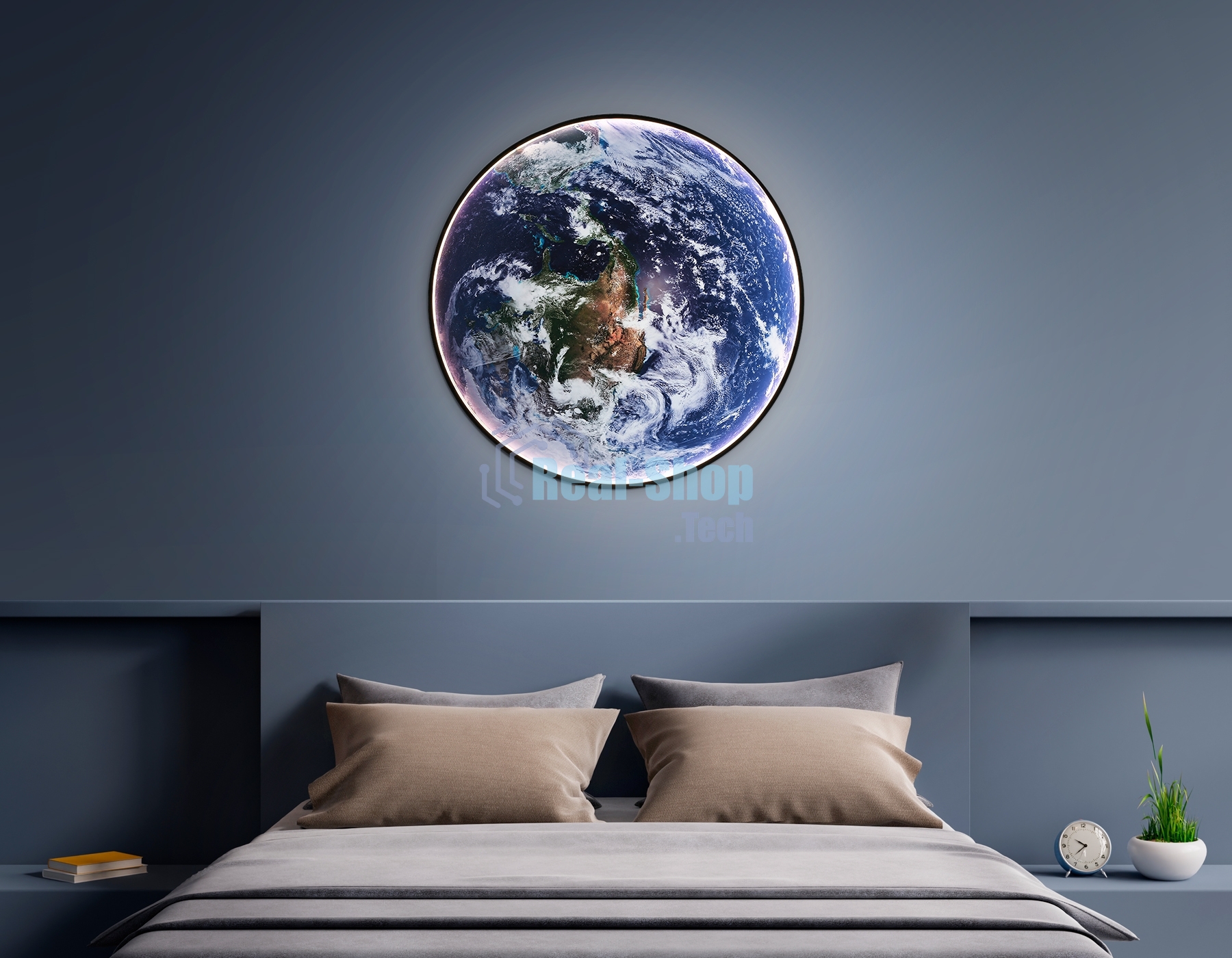 Настенно-потолочный светодиодный светильник Ambrella light FW11136 BK черный 50W LED 3000-6400K D800*38
