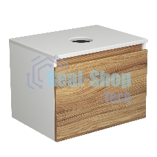 Комплект для ванной, 3 предмета (тумба Bau Dream Blackwood 60 + раковина BAU Dream D43, белая, смеситель высокий Hotel Black)