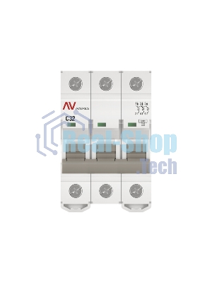 Выключатель автоматический трехполюсный AV-6 32А C 6кА AVERES mcb6-3-32C-av EKF