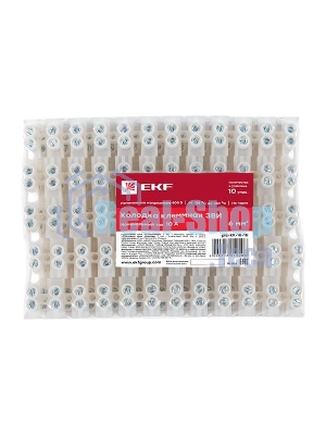 Колодка клеммная (10мм) EKF plc-KK-10-10 10А EKF PROxima