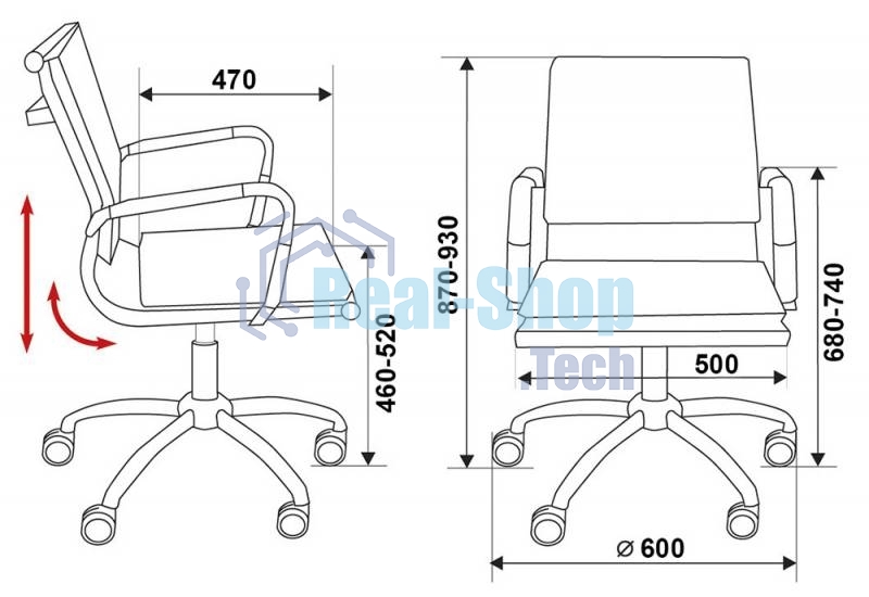 Кресло руководителя Бюрократ CH-993-Low/grey серый, низкая спинка, искусственная кожа, крестовина хромированная