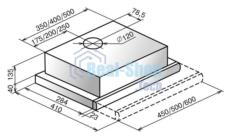 Вытяжка встраиваемая Elikor Интегра 45П-400-В2Л белый/нержавеющая сталь, 45 см, 400 куб. м/ч, 55 дБ