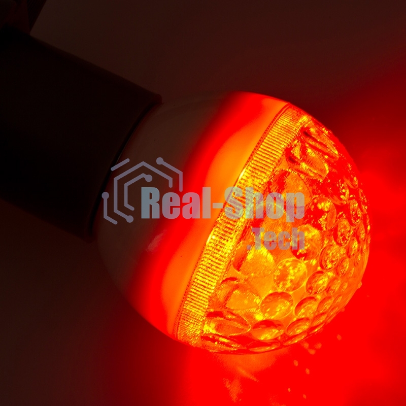 Лампа шар Neon-night e27 9 LED Ø50мм красная