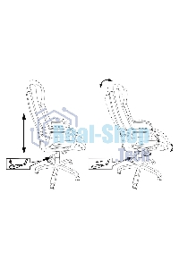Кресло руководителя Бюрократ CH-824/LT-21 песочный