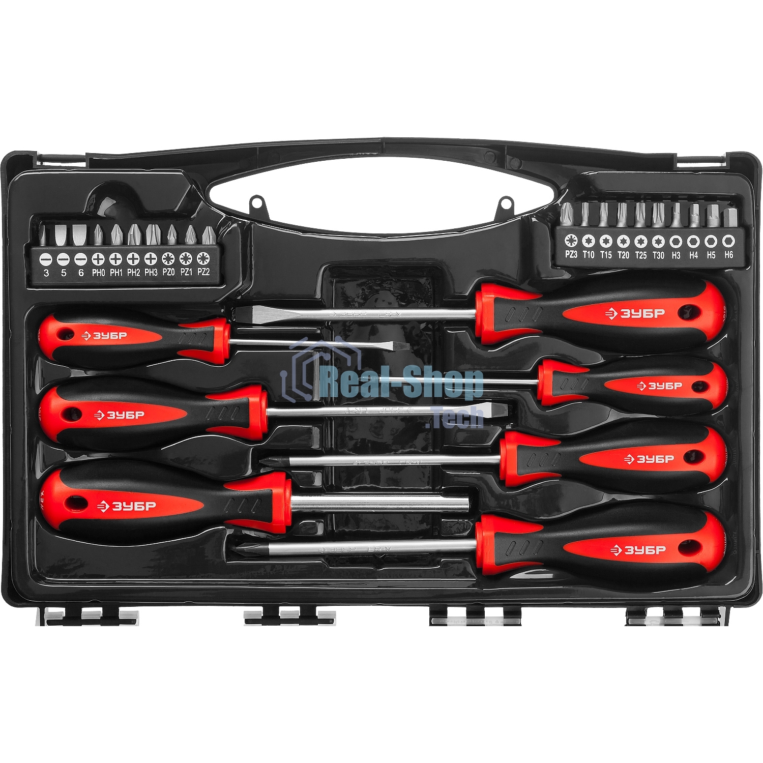 Набор отверточный Зубр 25027 27 предметов (жесткий кейс)