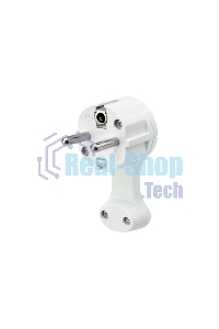 Вилка Евро Rexant угловая с з/к 16 А плоская за шкаф белая