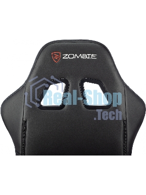 Кресло Zombie GAME TETRA черный/красный, экокожа, 120 кг, механизм качания