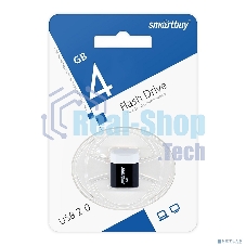 Флешка USB Smartbuy LARA black (SB4GBLara-K), 4Gb, USB 2.0, R/W 15/5, черный/белый