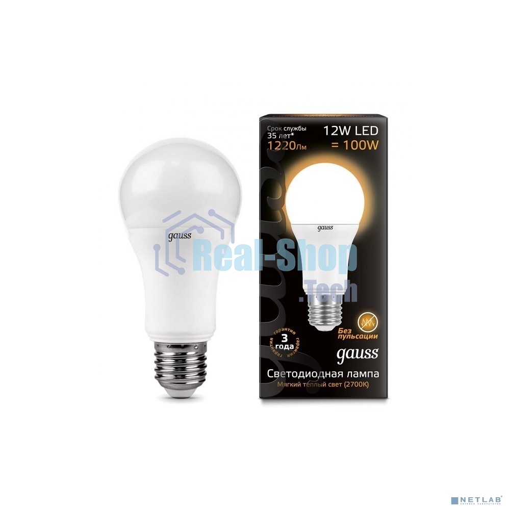 Лампа светодиодная Gauss LD102502112LED A60 globe 12W E27 2700K