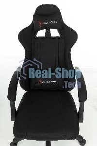 Кресло игровое Zombie Rudger черный с подголов. крестов. пластик