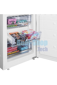 Встраиваемый холодильник Maunfeld MBF193SLFWGR Inverter белый двухкамерный 229/76 л морозилка снизу