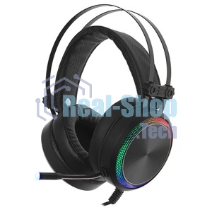 Гарнитура Oklick HS-L810G чёрный, проводная, USB, подсветка