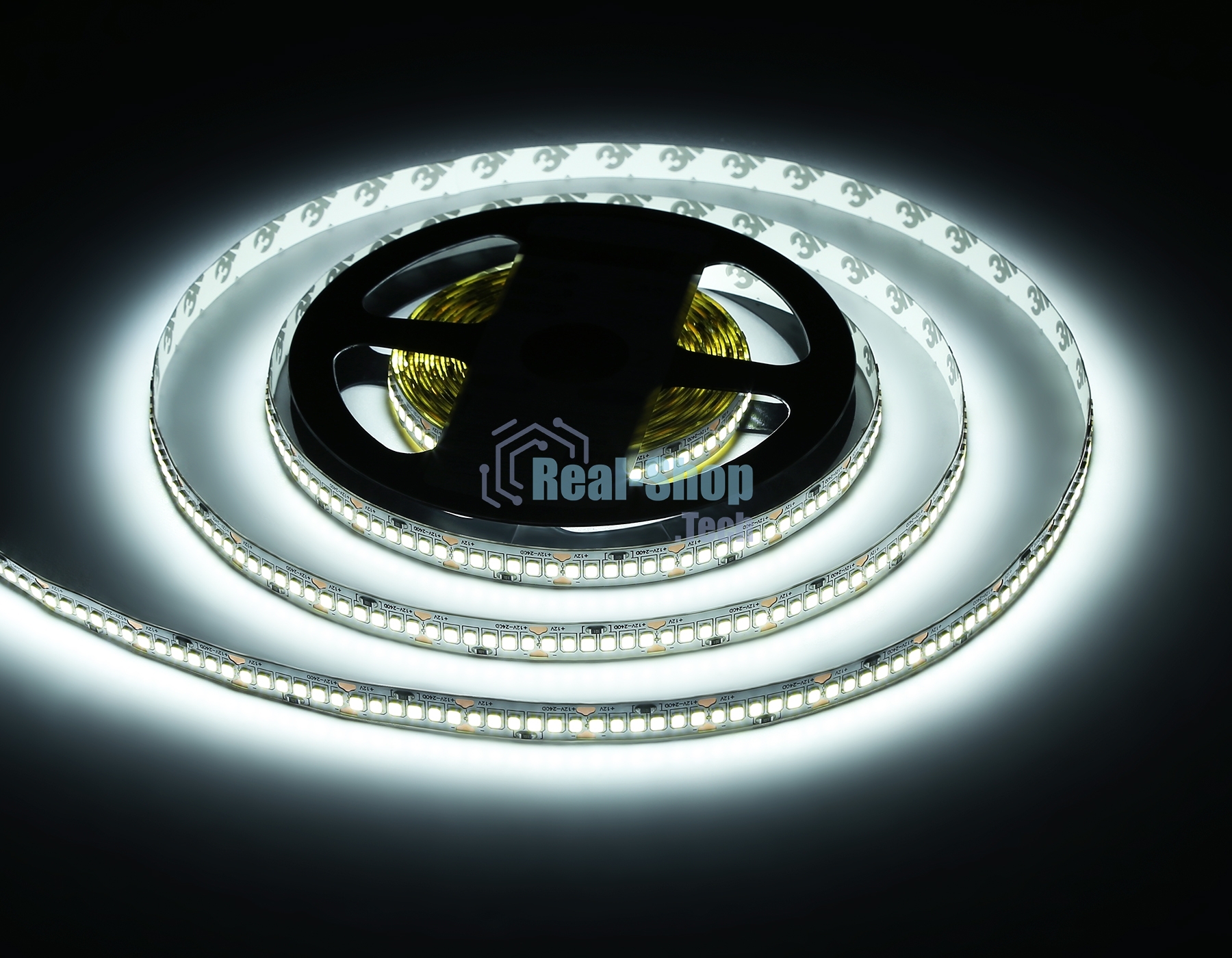 Светодиодная лента Ambrella light GS1403 2835 240Led/ 17W m/ 12V IP20 6500K/ 5000*10*1.2mm (2 конт.)
