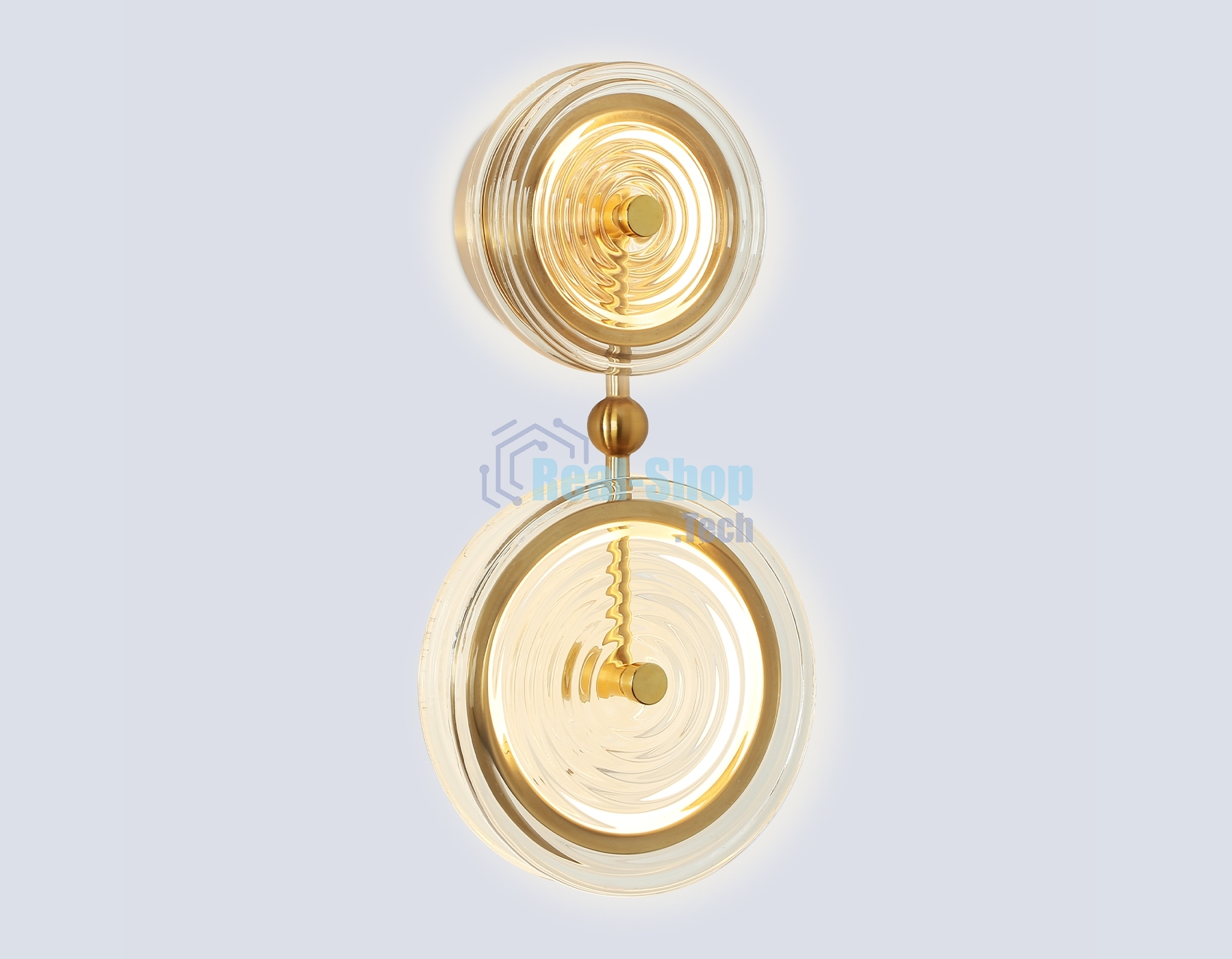 Настенный светодиодный светильник Ambrella light LH31118/2 BS/CL латунь/прозрачный 15W 3000K 200*90*390