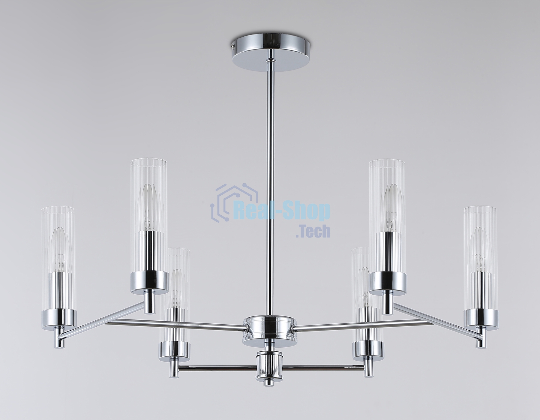 Люстра Ambrella light LH55151/6 CH/CL хром/прозрачный E14/6 max 40W D675*520