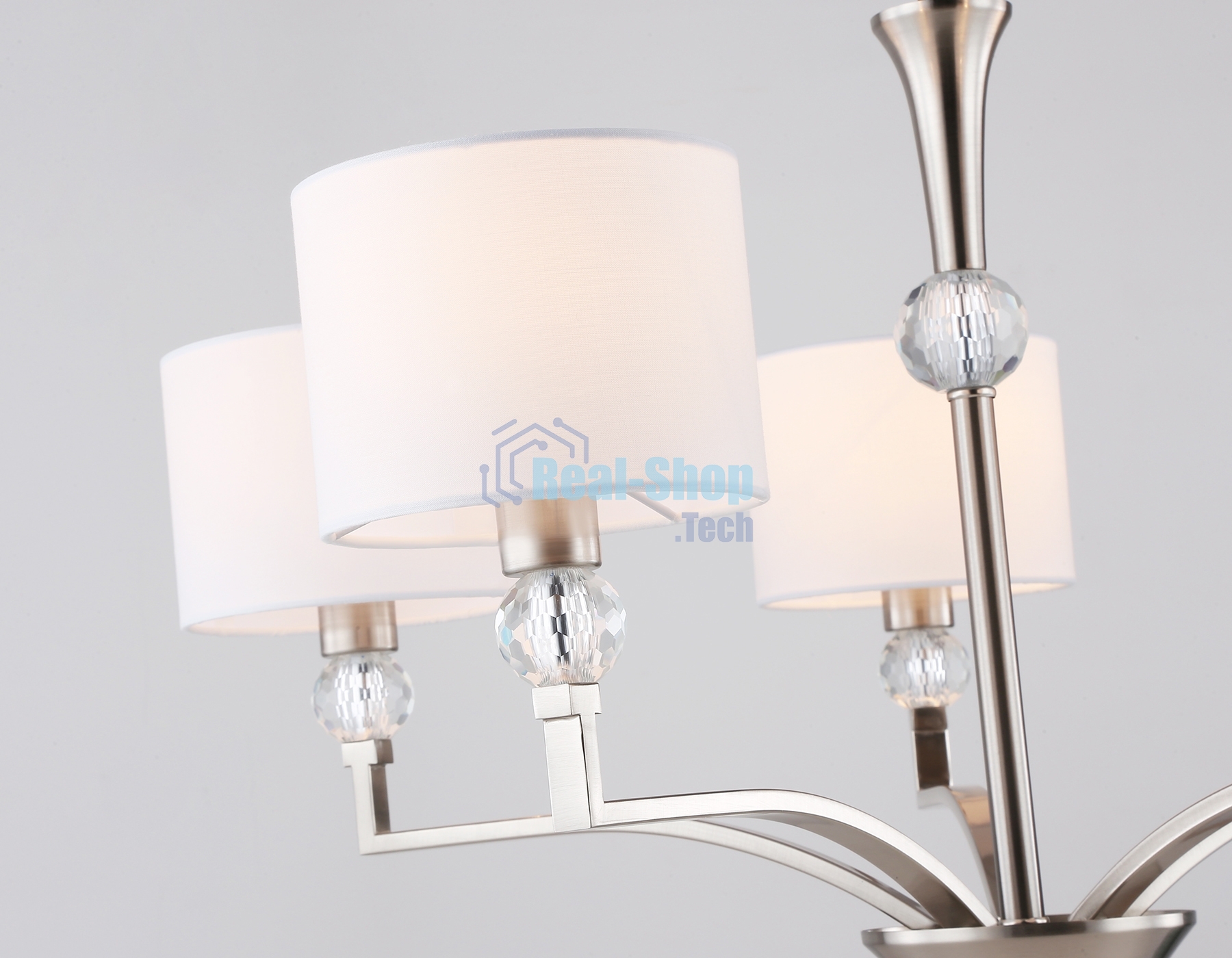 Люстра Ambrella light LH71121/5 SN/WH никель/белый E14/5 max 40W D660*880