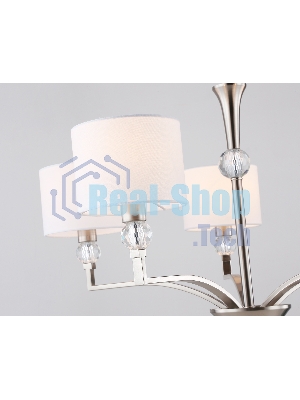 Люстра Ambrella light LH71121/5 SN/WH никель/белый E14/5 max 40W D660*880