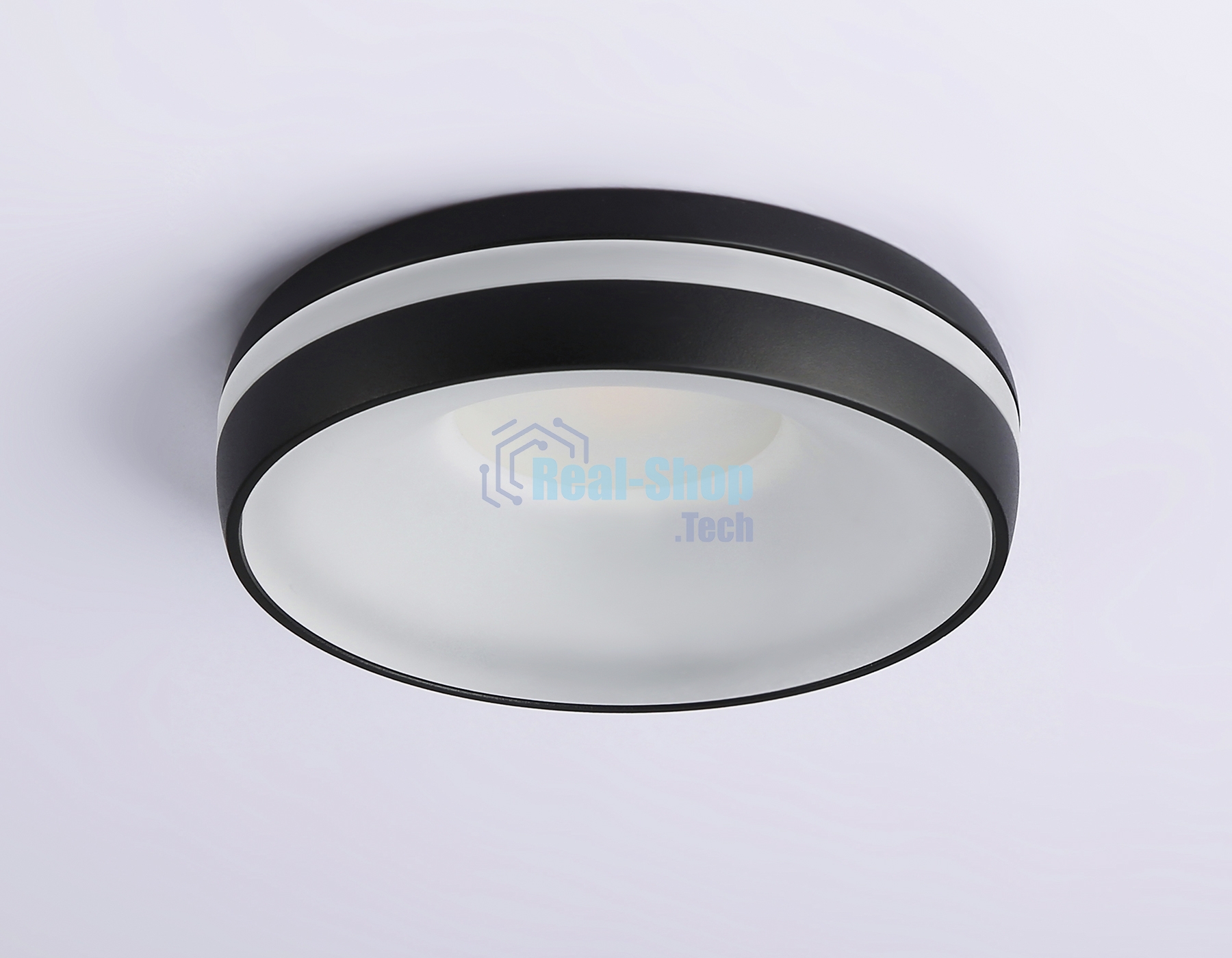 Светильник Ambrella light TN3322 SBK/FR черный песок/белый матовый GU5.3 D95*40