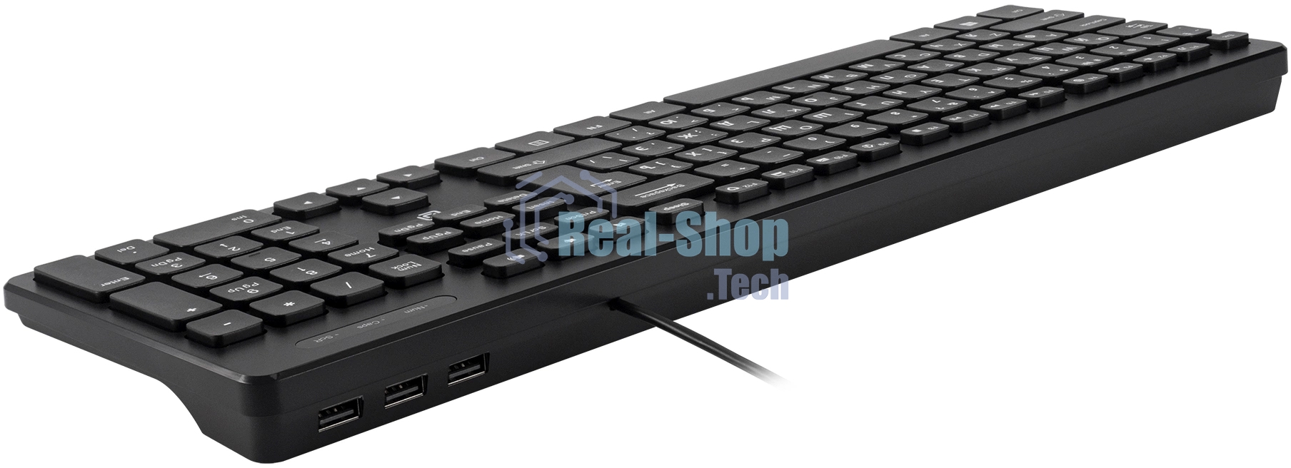 Клавиатура проводная Oklick K733, USB, черный