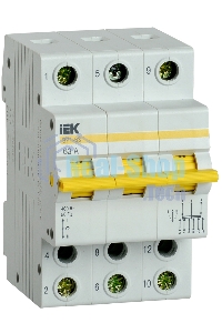 Выключатель-разъединитель трехпозиционный 3п ВРТ-63 63А IEK MPR10-3-063