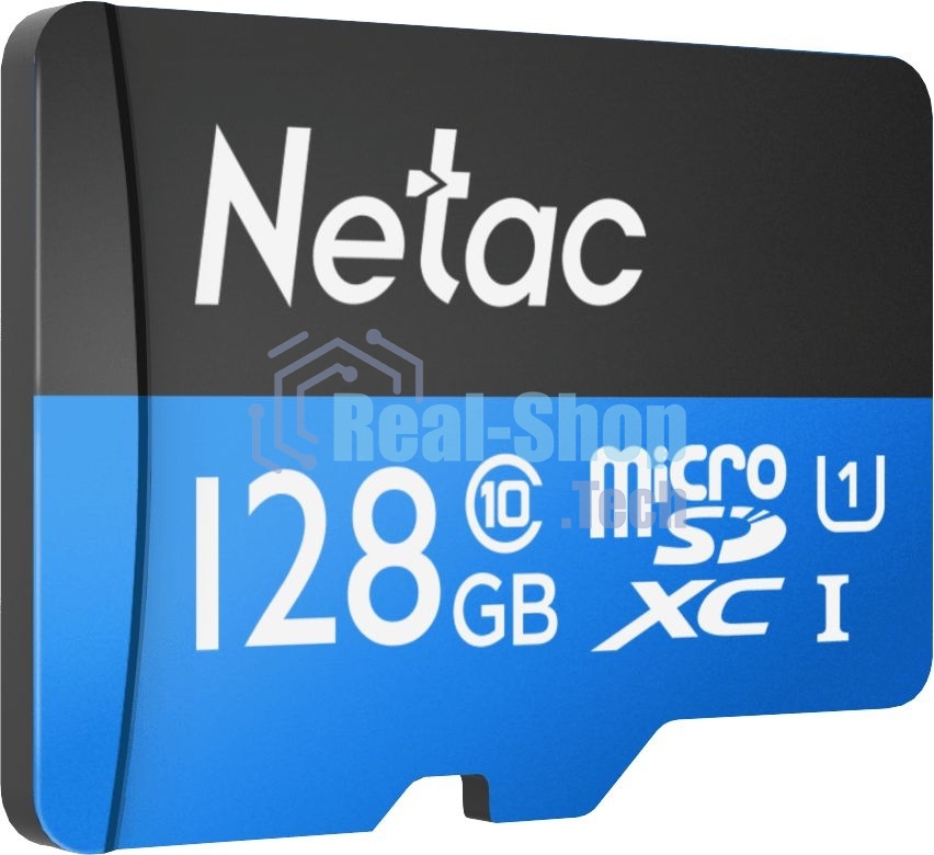 Флеш-Карта NeTac P500 Standard MicroSDXC 128Gb U1/C10 up to 80Mb/s, retail pack card only