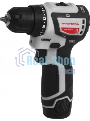 Дрель-шуруповерт аккумуляторная ИНТЕРСКОЛ ДА-10/12В МиниМАКС, 12 В, без АКБ, аккумуляторная