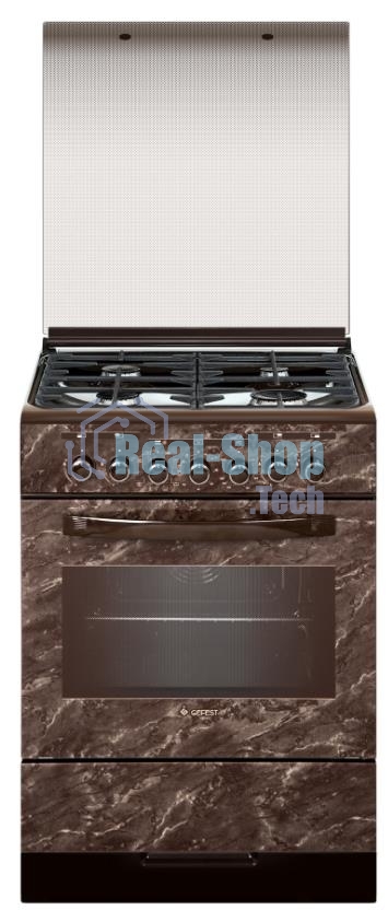 Плита комбинированная Gefest ПГЭ 6302-03 0054 коричневый, конфорок 4 газовых, духовка 55 л, 60 см x 85 см x 60 см