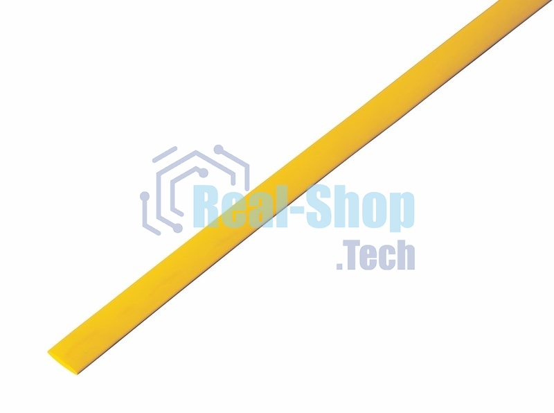 Трубка термоусаживаемая ТУТ 5,0/2,5мм, желтая, упаковка 50 шт. по 1м, PROconnect