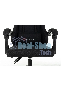 Кресло игровое Zombie Rudger черный с подголов. крестов. пластик