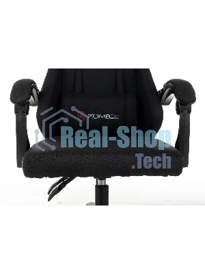 Кресло Zombie Rudger черный, экокожа, 120 кг, механизм качания