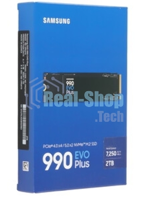 Накопитель SSD Samsung 990 EVO Plus, 1024 Gb, M.2 2280, PCIe 4.0 x4, NVMe, R/W 7150/6300